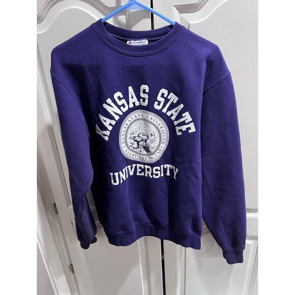 Champion Kansas State University Crewneck Sweatshirt Purple K-State Wildcats S - Picture 1 of 8